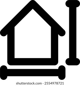 This distinctive scale real estate icon represents balanced developments, ideal for illustrating property assessments, equitable growth, and harmonious real estate strategies in marketing materials.