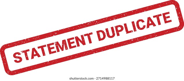 Este sello de goma rojo con "DECLARACIÓN DUPLICADA" indica un documento o copia replicada para los registros. Ideal para administración.