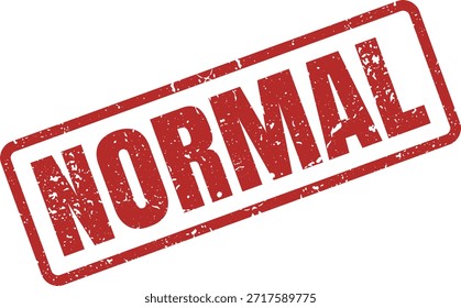Esse carimbo vermelho em apuros indica um status padrão ou típico, adequado para relatórios, resultados médicos ou confirmações operacionais.