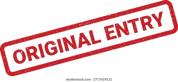 Este sello de goma afligida muestra "ENTRADA ORIGINAL", ideal para indicar Envíos iniciales, registros de base de datos o puntos de inicio en un proceso.