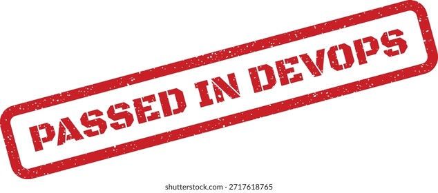 Esse carimbo angustiado significa uma conclusão de estágio bem-sucedida em um fluxo de trabalho de DevOps. Adequado para desenvolvimento de software, integração contínua e painéis de operações.