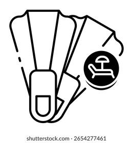 This Diving Fins icon is suitable for Summer Holiday, etc.