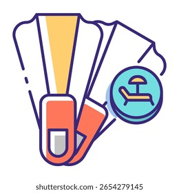 This Diving Fins icon is suitable for Summer Holiday, etc.