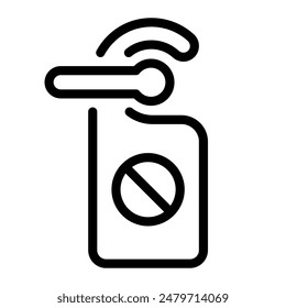 Este icono de No molestar es adecuado para hotel, alojamiento, vacaciones, etc.