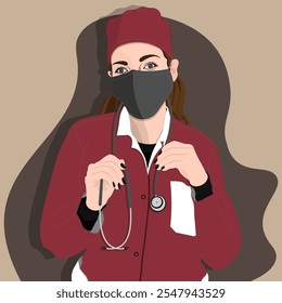 This doctor illustration is a professionally designed vector graphic, perfect for a wide range of medical and healthcare projects.