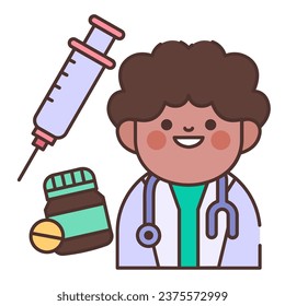 Este icono del niño médico es adecuado para el Día Universal del Niño