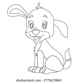 With this dog picture you can learn drawing for kids