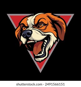 This dog vector design showcases a sleek and modern illustration of a dog, capturing its playful and friendly nature with clean lines and vibrant colors. 