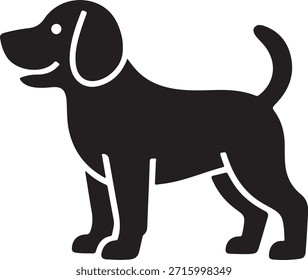 Este es un Vector de perro. Mínimos y artículos individuales.