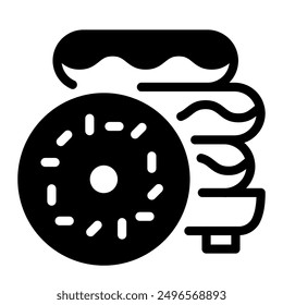 This Donut icon is suitable for coffee, coffee shop, beverage, etc.