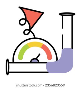 Este ícono de doodle del medidor de agua está arriba para uso premium 