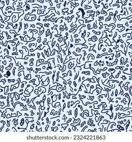 This is a doodle seamless pattern made by a child on a playground.