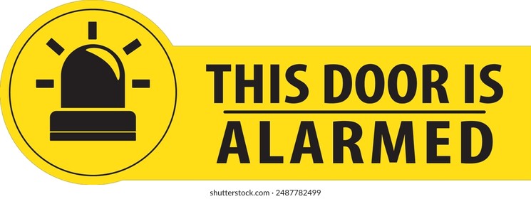 Diese Tür ist alarmiert Warnschild Vektorgrafik