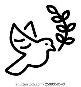 This Dove icon is suitable for Peace Day, etc.