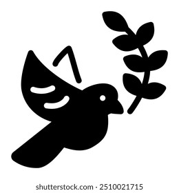Este icono de paloma es adecuado para el Día de la Paz, etc.