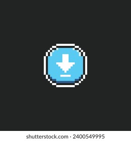 this download icon in pixel art with simple color and black background ,this item good for presentations,stickers, icons, t shirt design,game asset,logo and your project.