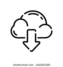 This is download vector icon with white background