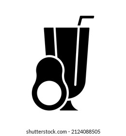 this is a drink-related icon that uses a glyph style