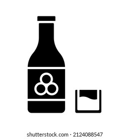 this is a drink-related icon that uses a glyph style