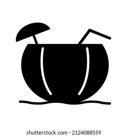 this is a drink-related icon that uses a glyph style