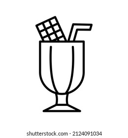 this is a drink-related icon that uses a outline style