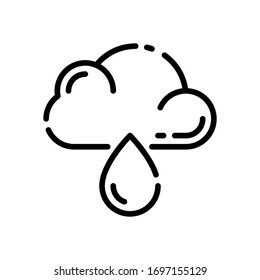 This is drop rain vector icon with white background