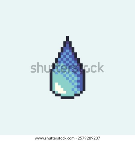 this is drop water icon in pixel art with simple color,this item good for presentations,stickers, icons, t shirt design,game asset,logo and your project.