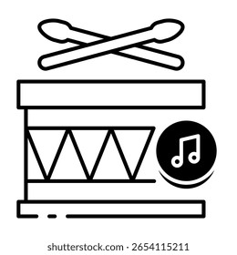 This Drum icon is suitable for Indonesia Independence Day, etc