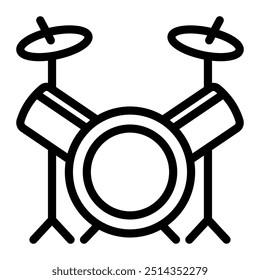 Dieses Drum-Icon eignet sich für Musik, Musikinstrument, Unterhaltung, Multimedia, etc.