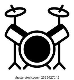 Dieses Drum-Icon eignet sich für Musik, Musikinstrument, Unterhaltung, Multimedia, etc.