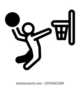 This Dunk icon is suitable for Basketball, Sport Event, etc