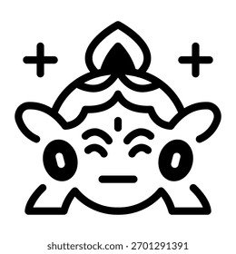 Este icono de Durga Puja es adecuado para la cultura de la India.