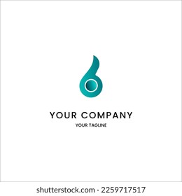 This dynamic logo features a small letter "b" that resembles flames, in a brilliant cyan color.