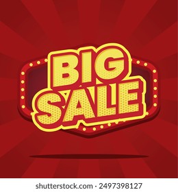 This dynamic and vibrant banner design features a bold red background with striking yellow and white text, promoting a 1.1 Super Sale with a special promo. Perfect for advertising limited-time offers 