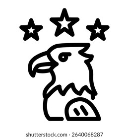 This Eagle icon is suitable for 4th of July, Independence Day, etc