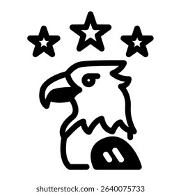 This Eagle icon is suitable for 4th of July, Independence Day, etc