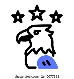 This Eagle icon is suitable for 4th of July, Independence Day, etc