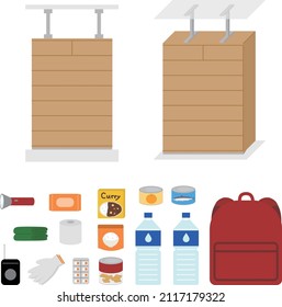 This is an earthquake countermeasure set.