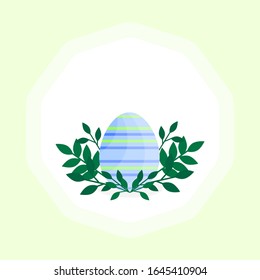 This is Easter egg on background. Cute vector illustration.