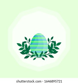 This is Easter egg on background. Cute vector illustration.
