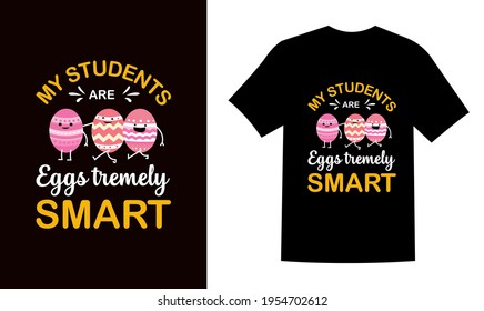 this is easter t shirt design vector on the black artboard and with t shirt mockup

