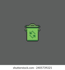 este icono ecológico en píxel con color sencillo y fondo negro, este elemento es bueno para presentaciones, pegatinas, iconos, diseño de camisetas, activo de juego, logotipo y su proyecto.