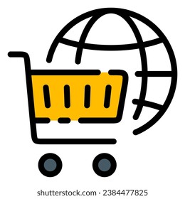 This Ecommerce icon is suitable for shopping, ecommerce, supermarket and business