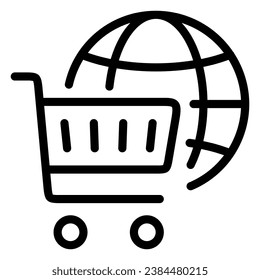 This Ecommerce icon is suitable for shopping, ecommerce, supermarket and business