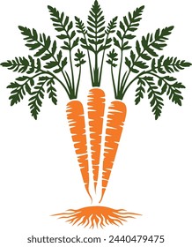 This is a editable eps file . Carrot in color stock illustration