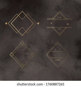 This is a editable luxury golden frame 