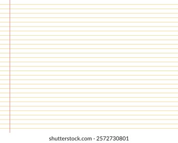 This editable notebook grid template features red vertical and orange horizontal lines, perfect for academic, professional, and office use 2025