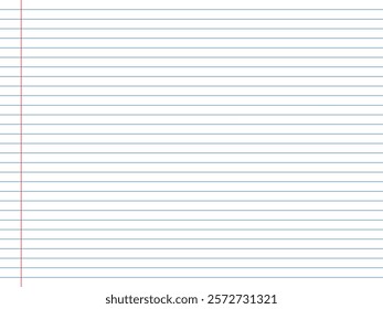 This editable notebook grid template features red vertical and darkblue horizontal lines, perfect for academic, professional, and office use 2025