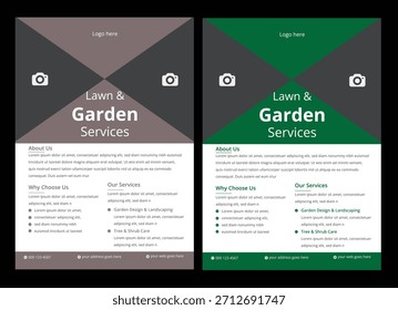 Este modelo de folheto de mídia social editável melhora a presença on-line de seus serviços de jardim. É perfeito para promover o modelo de flyer paisagismo melhora a presença on-line de seus serviços de jardim. É p