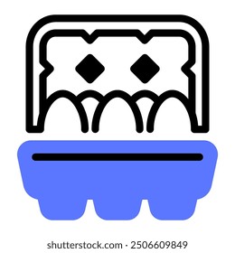 Este icono de huevo es adecuado para comestibles, compras, comercio electrónico, etc.